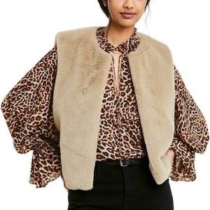 NWT 2X Nili Lotan x Target Faux Fur Vest